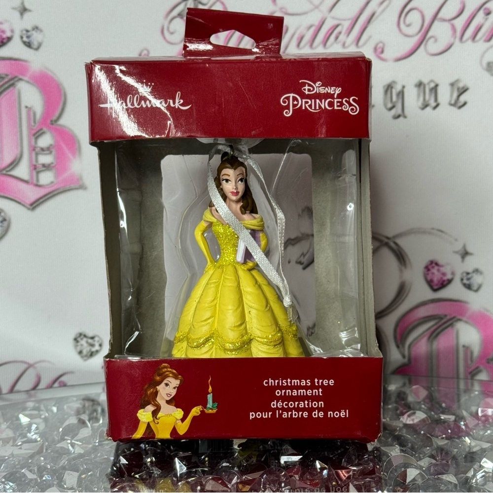 Disney Princess Belle Ornament by Hallmark - Yellow holding book